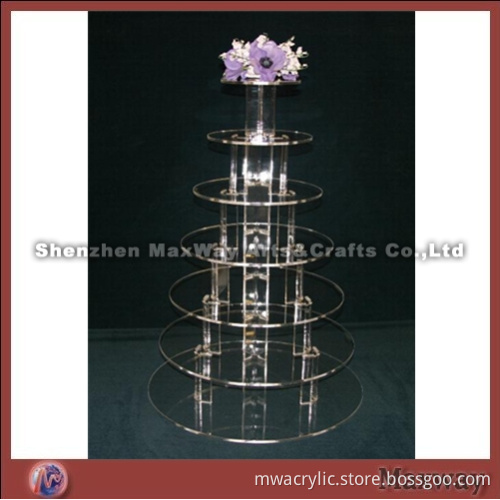 Transparent Sales Promotion 7 Tiers Acrylic Cupcake Stand